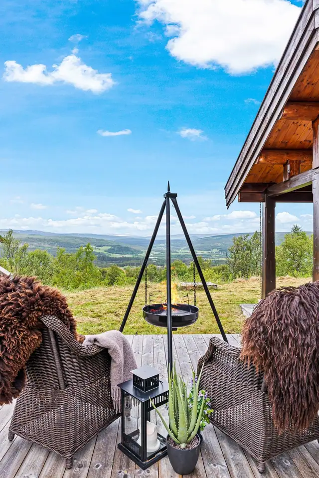 Pen fritidsbolig fra Røroshytta. Fantastisk utsikt. Nær alpinanlegg. Flott skigard rundt nesten hele eiendommen. — bilde 8