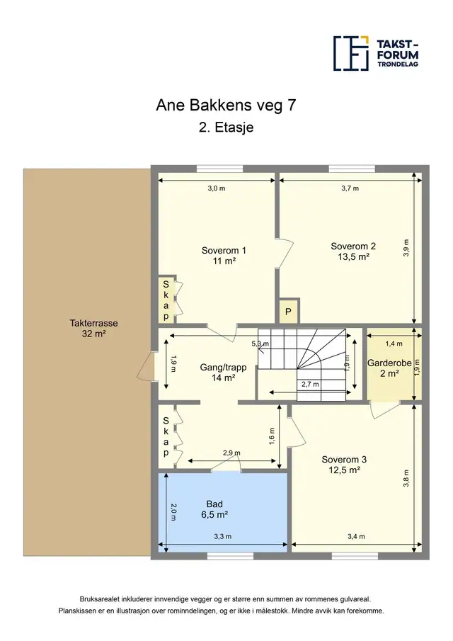 Plantegning - 2. etasje.