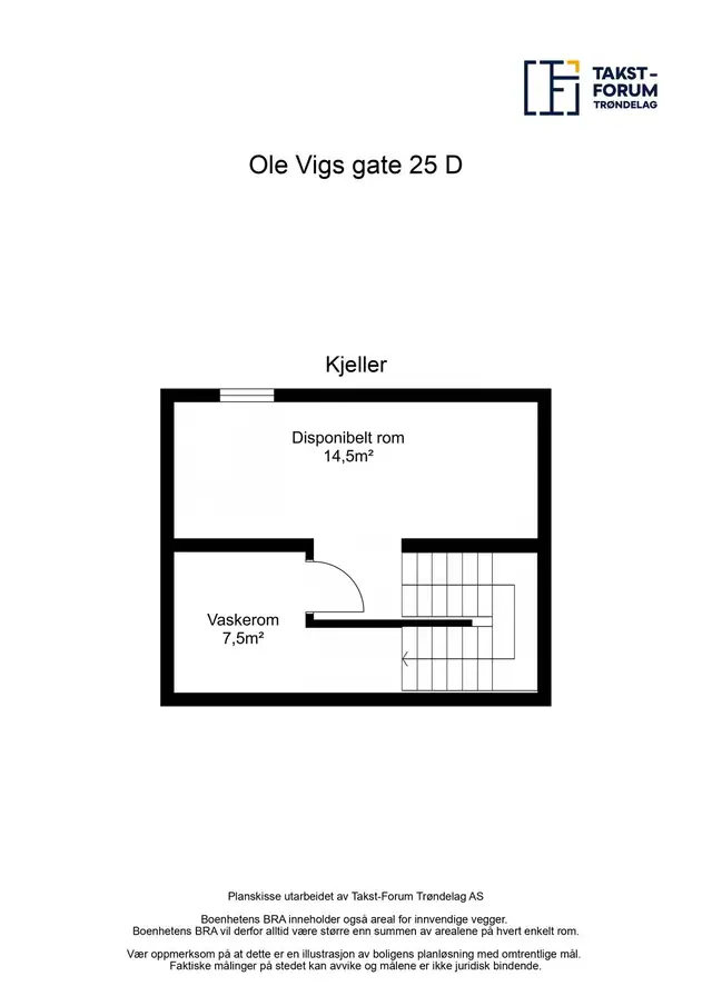 Plantegning kjeller.