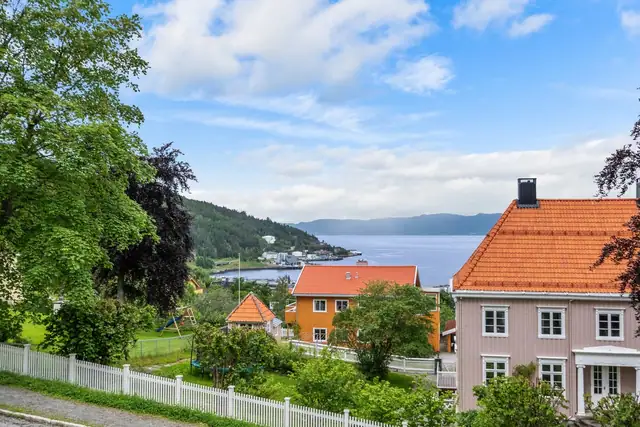 Flott utsikt fra eiendommen.