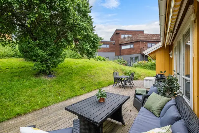 Terrasse med gode solforhold.