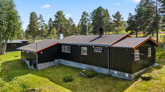 Solrik og sjarmerende hytte nær fiskevann og fjell. Innlagt strøm og vann. Bilvei frem. Flott beliggenhet! — bilde 9