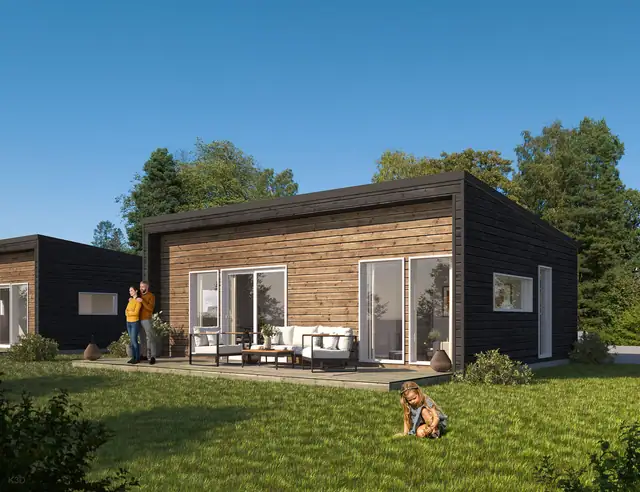 Velkommen til Hasselvika og dette sepennende prosjektet i Kvernbekkveien 8! (Tegningen er en veiledende illustrasjon, avvik kan forekomme)
