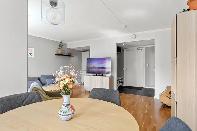 Mye inkl. i felleskostnadene, som feks. Kabel-TV/Internett, bygningsforsikring og nedbetaling fellesgjeld.