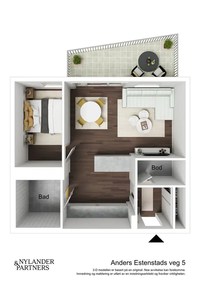 Large & bright 2-room flat of 50 m². Originally 3 rooms. Good position within the building. 11 m² west-facing balcony. Parking space. Built 2024. — image 4