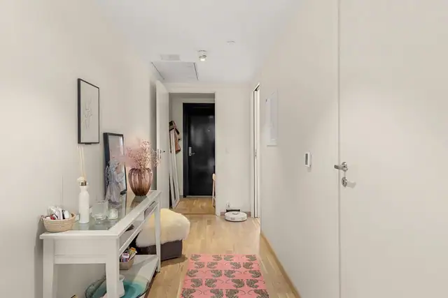 Leiligheten har en effektiv oppvarming med vannbåren varme