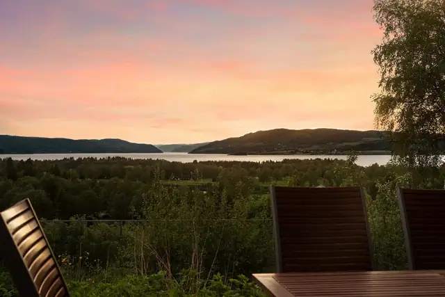 Fantastisk utsikt over Selbusjøen.