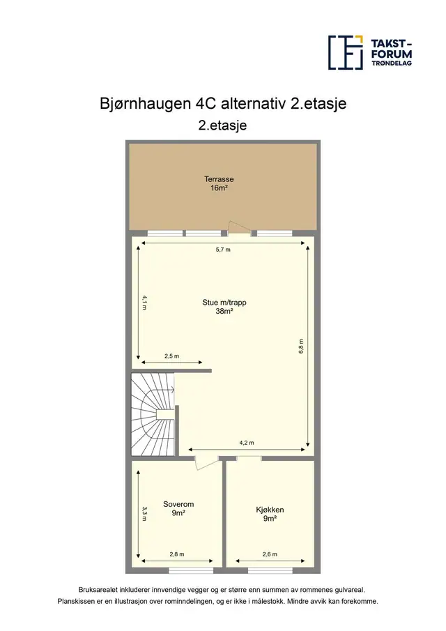 Alternativ plantegning - 2. etasje.