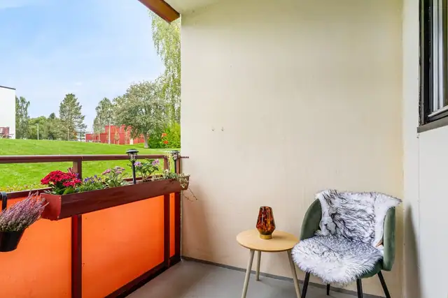 Her kan du nyte kveldssola på vestvendt balkong.