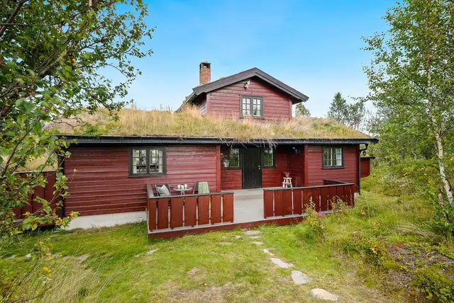 Koselig hytte med flott utsikt mot Djupsjøen og fjellene i bakgrunnen. Anneks. Uthus. Selges møblert. — bilde 7