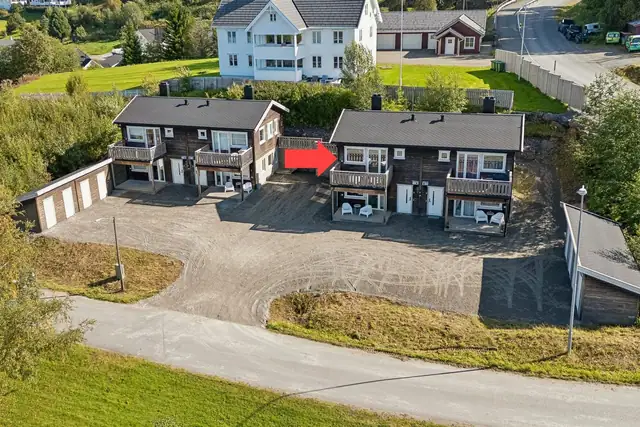 Leiligheten ligger fint til i byggets 2. etasje.