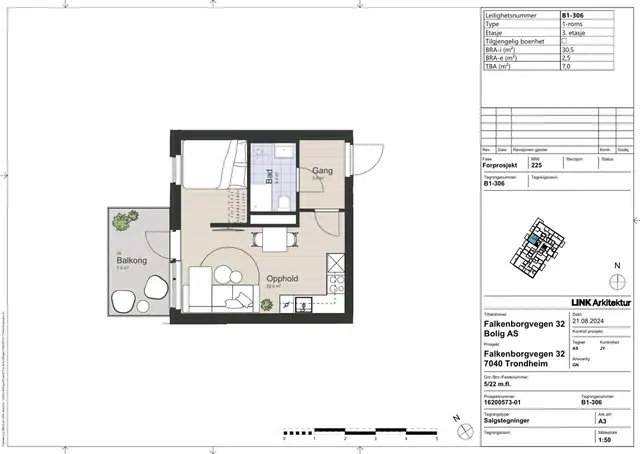 B1 - 306 - Planskisse