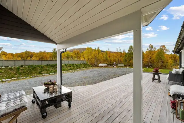 Naturskjønn & innholdsrik hytte i Vauldalen. Kort til Sverige. Stor terrasse på 51 m². Nær skiløyper, fjell og vann. — bilde 7