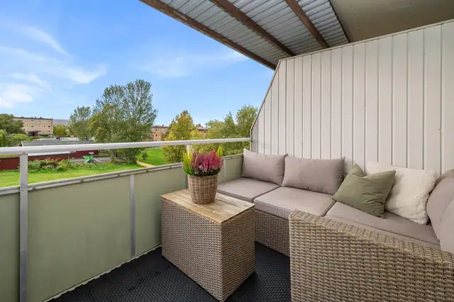 Her har du en skjermet og privat atmosfære, med lite innsyn og gode solforhold.