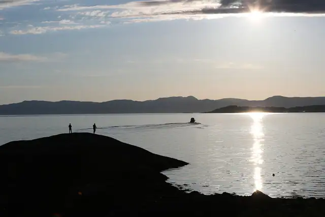 Fiskemuligheter på skjæret rett nedenfor.